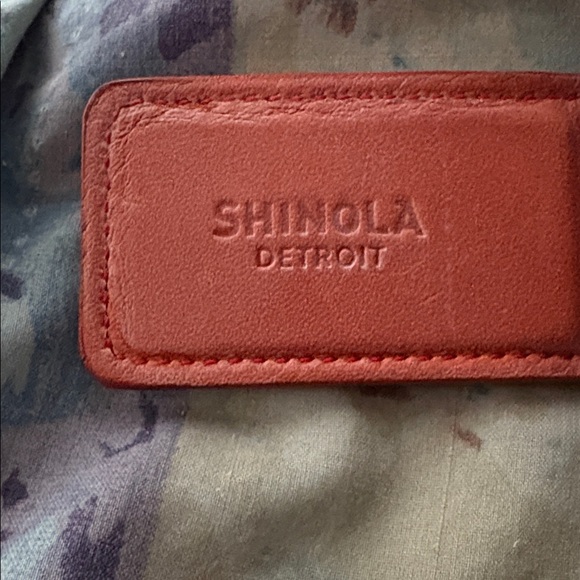 Shinola Orange Leather Money Clip - Picture 3 of 3